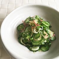 たたききゅうりとミョウガのさっぱり和え