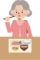 かしわ餅を食べるこいのぼりのイラスト・柏餅・かぶと・鯉のぼり無料イラスト素材TemplateBox