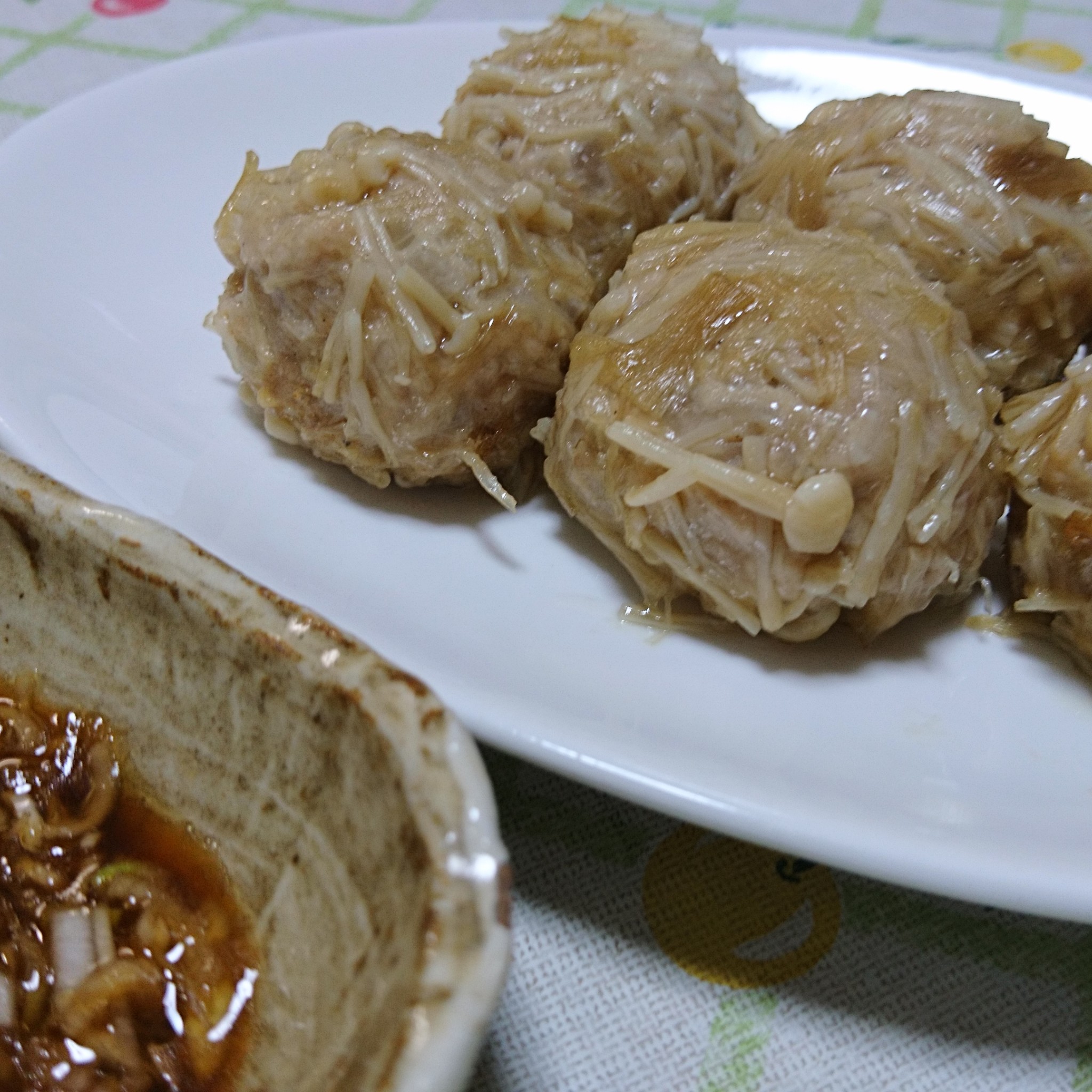 えのき入りつくねの照り焼き