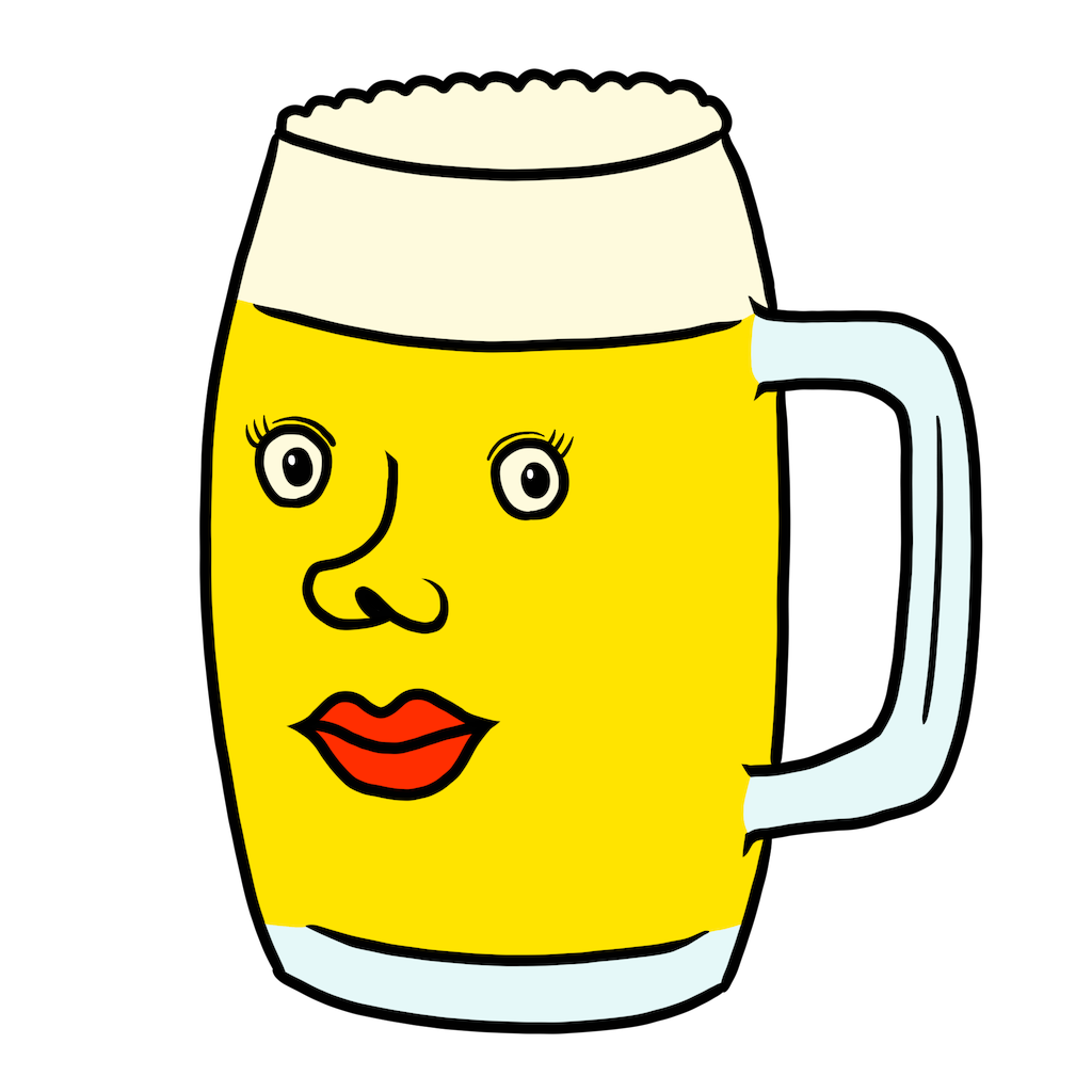 楽しいビールセット１：イラスト無料