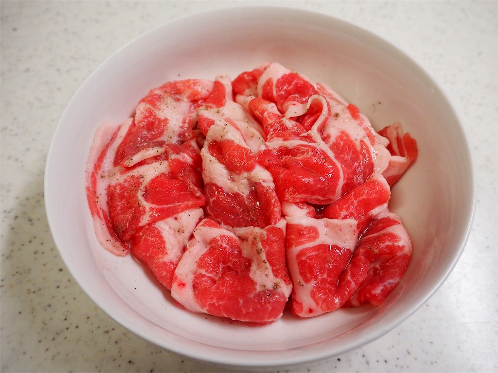 夕飯のおかず☆豚バラ肉と長芋のオイスターソース炒め