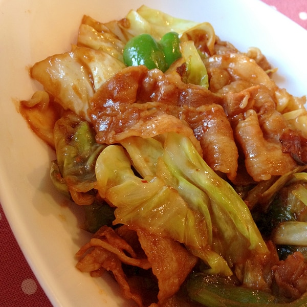 味噌漬け豚ロースとキャベツの重ね蒸し