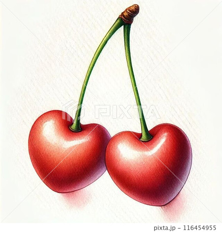 かわいい笑うサクランボのイラスト素材無料ダウンロード IllustCute