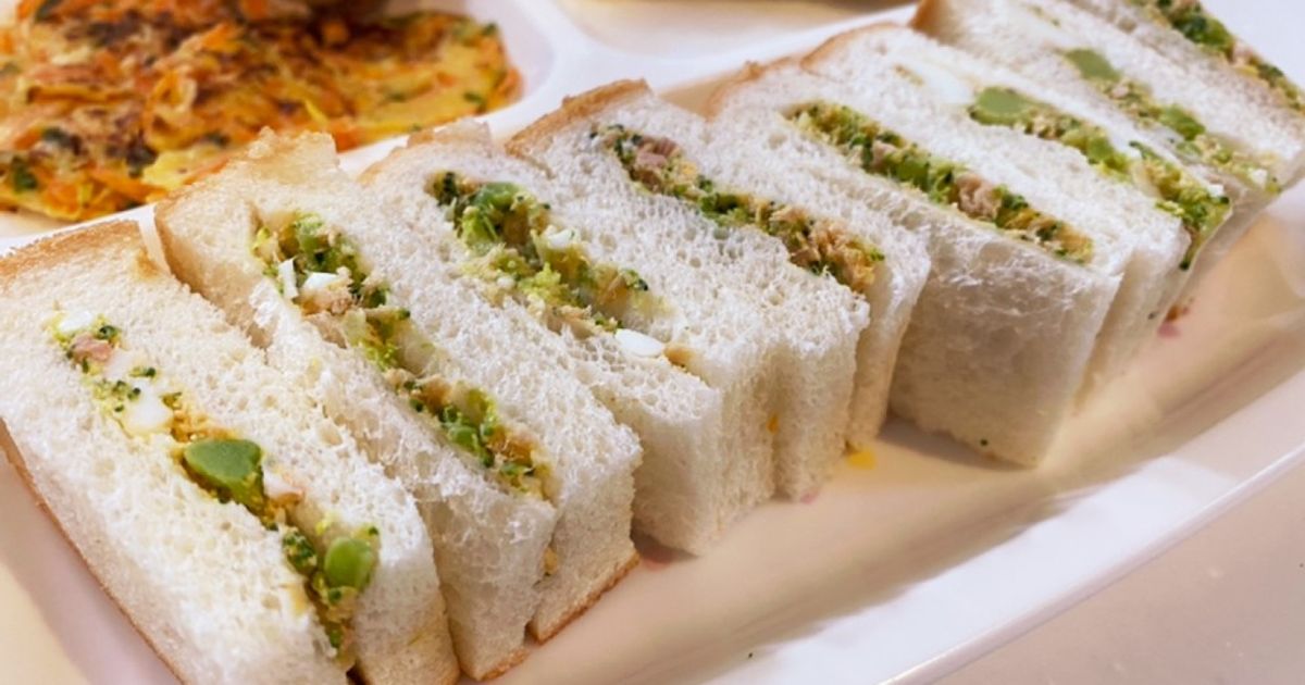 小松菜卵焼きサンド