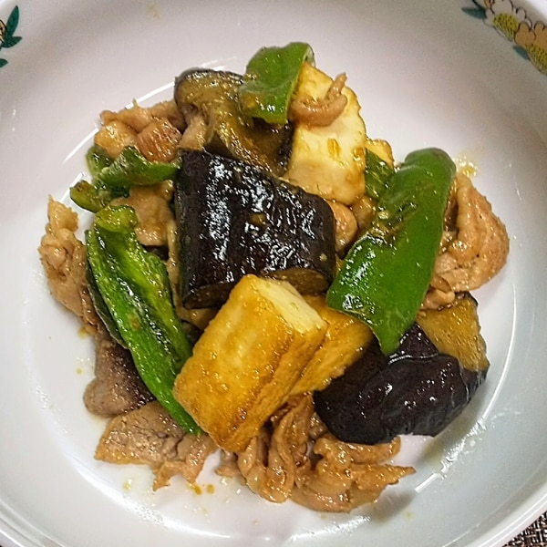 レンジで5分！豚肉と厚揚げとなすの簡単ミルフィーユ蒸し