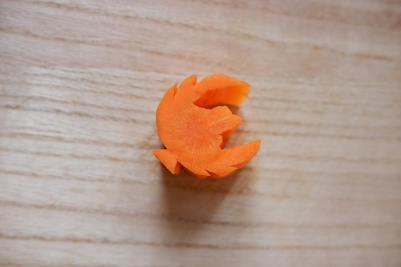 人参の飾り切りテクニック