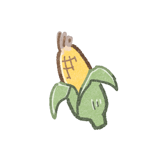 とうもろこし漫画のキャラクター、親指を立てるイラストPremiumベクトル素材