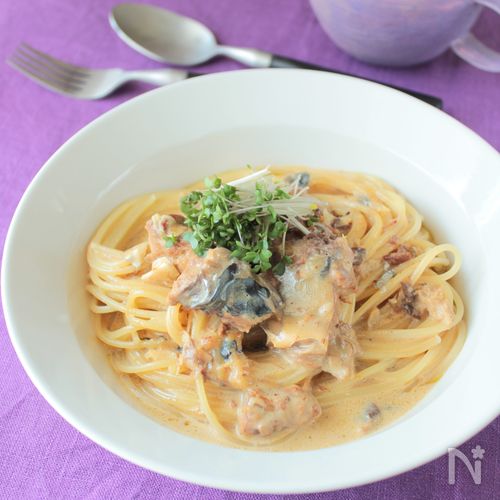 クリームチーズと鯖缶のパスタN.D.Kitchen Pasta