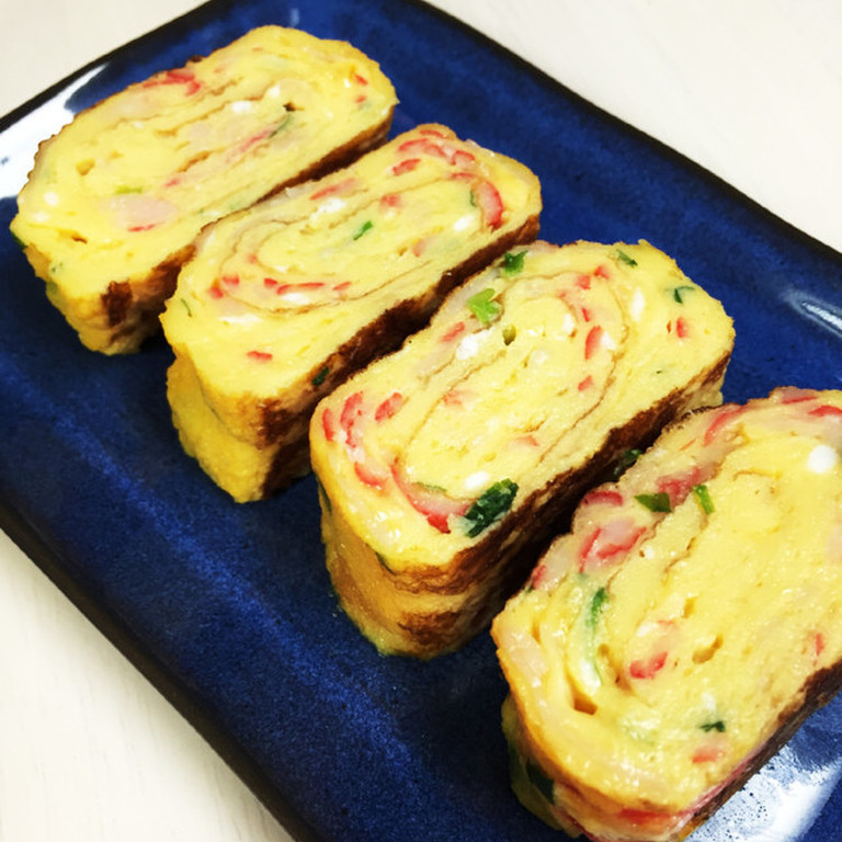 中華風♡カニカマと小ネギの卵焼き レシピ・作り方