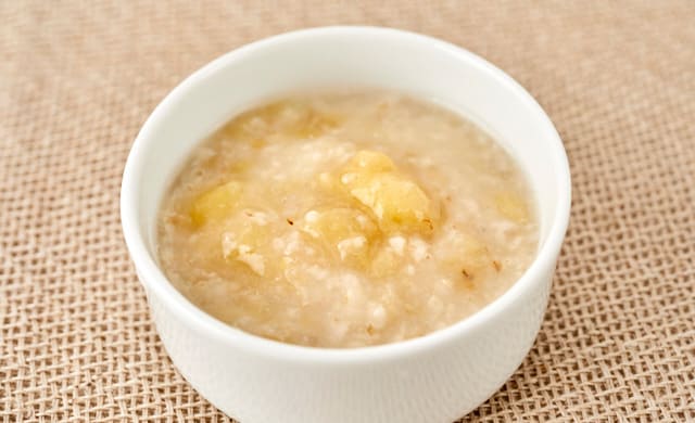 離乳食レシピ 電子レンジでお手軽1分 オートミールバナナ粥 離乳食中期7ヶ月8ヶ月進め方レシピ