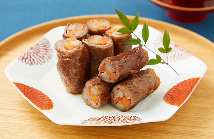 ごぼうたっぷり野菜の肉巻き