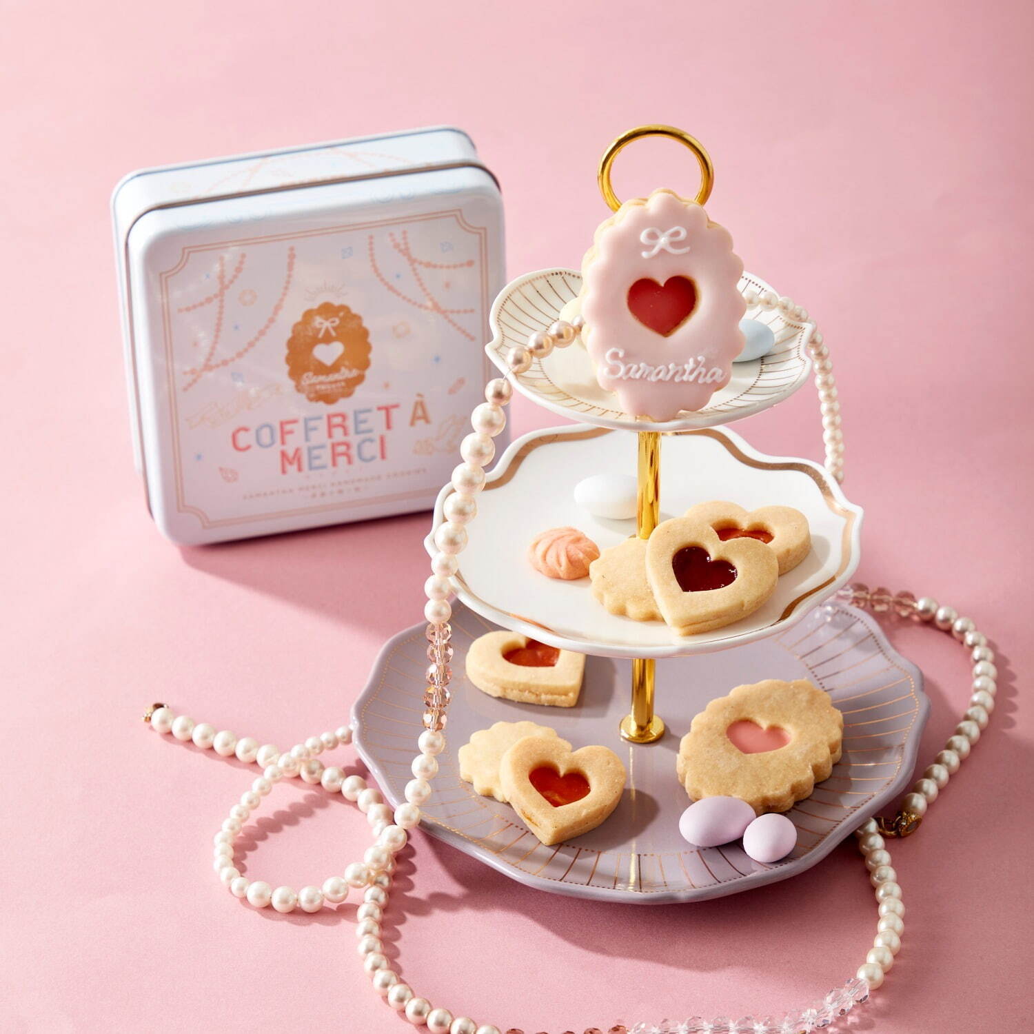 サマンサタバサスイーツ まるで宝石箱のようなクッキー缶「コフレア メルシー」スイーツ甘美後記