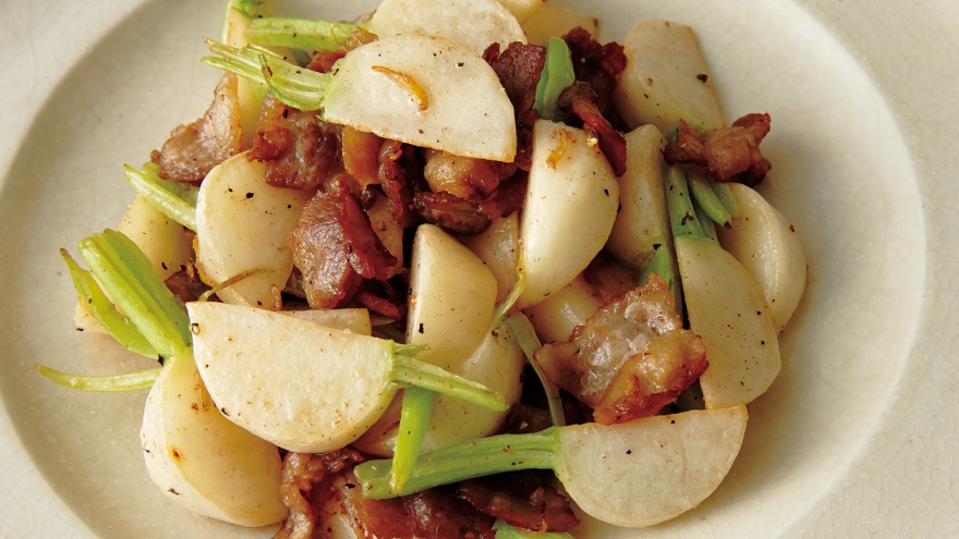 レシピ まるごと味わう「カブと豚肉の塩炒め」東京ガス ウチコト