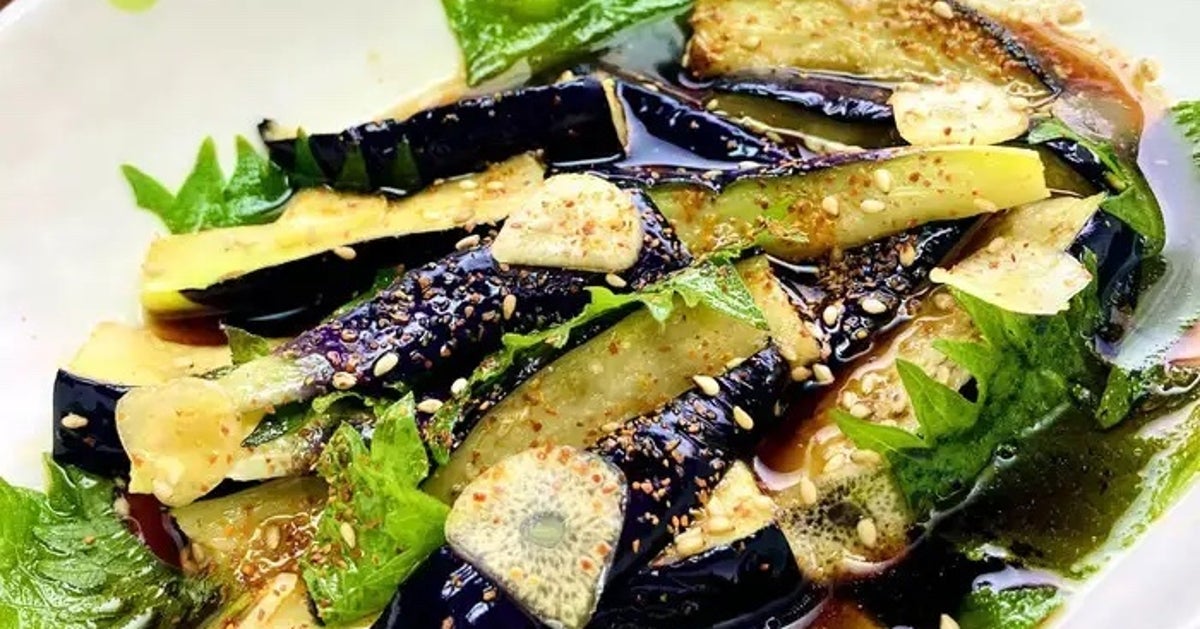 電子レンジで作る◎大葉まみれの無限和風ナス