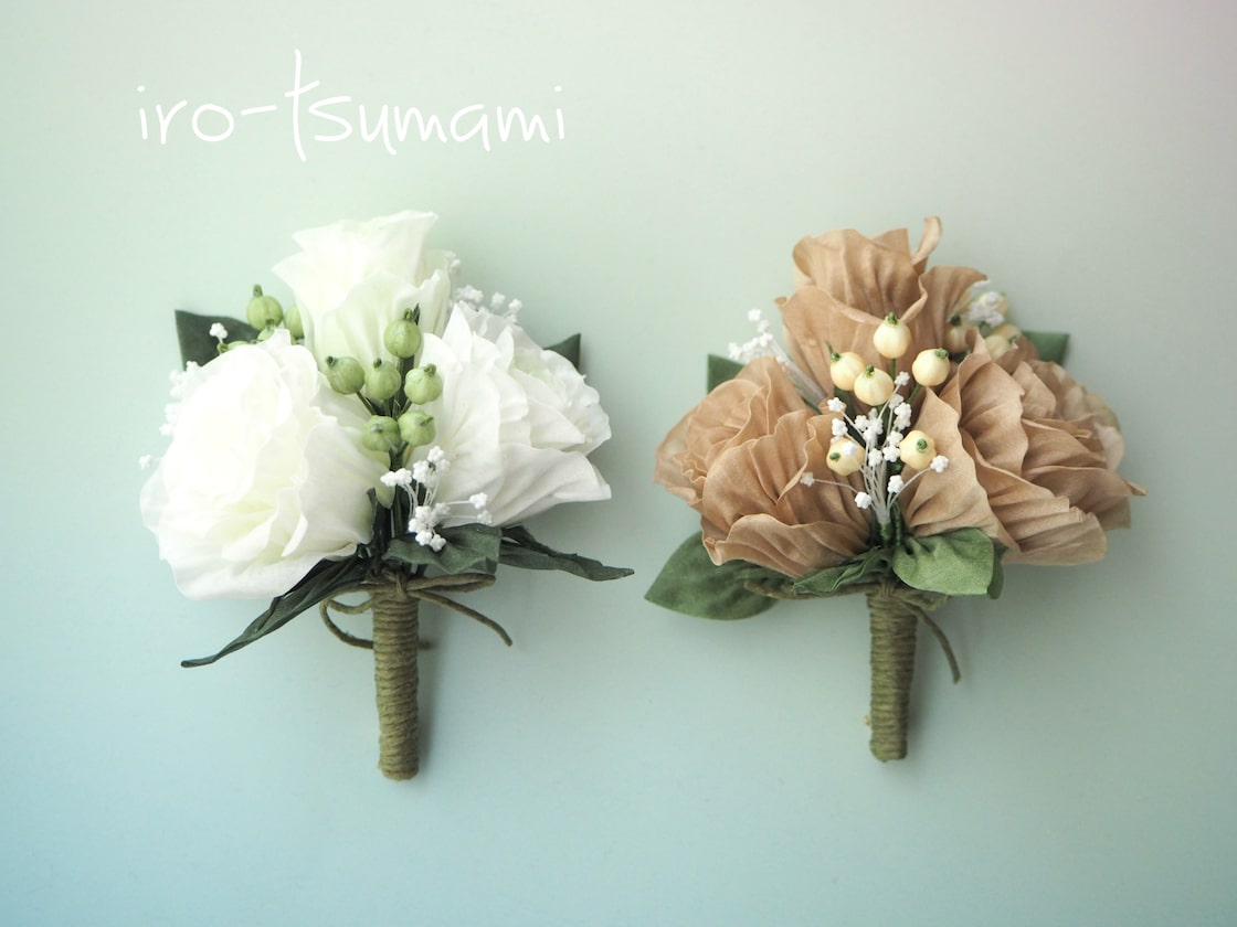 つまみ細工 入学式用のコサージュ - つまみ細工工房 ❁ ほっこり屋 ブログ