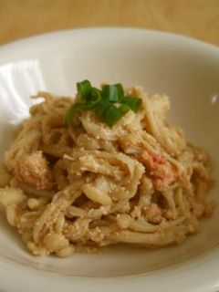 パパッと一品!えのきのたらこバター♪