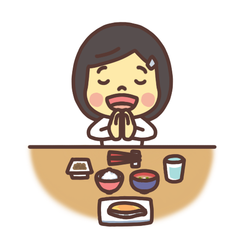 ごはんを食べる女の子のイラスト - いらすと本舗