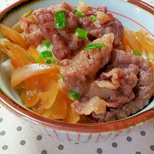 調味料２つで！コクうま牛丼 本つゆ めんつゆ 使用