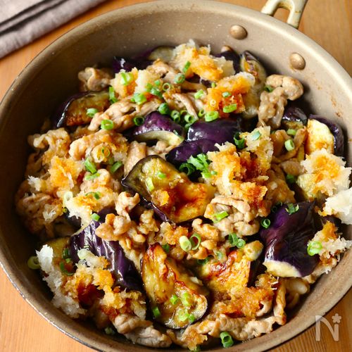 豚肉と茄子のポン酢炒め