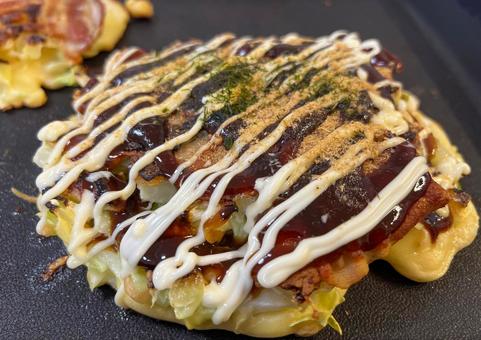 片栗粉でもっちり☆キャベツだけお好み焼き