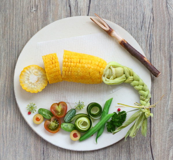 お弁当に入れたすぎる 。枝豆とコーンで「ちくわ鳥」