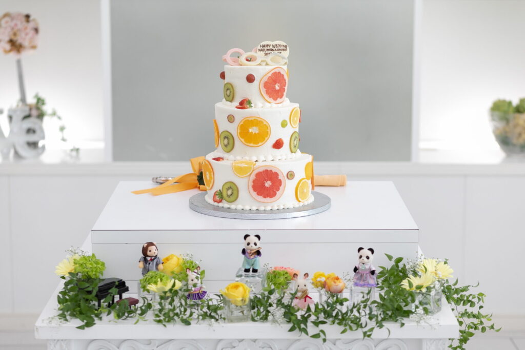 3段のウェディングケーキ – wedding cake