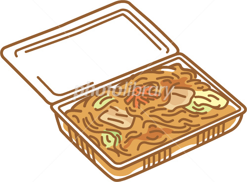 パックの焼きそば – 無料で使える、フリーイラストWEBサイト「かくすた」