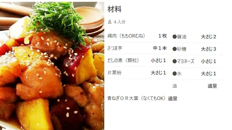 さつまいもと鶏肉の甘辛炒め 甘くてホクホク！レンジで時短♪macaroni マカロニ