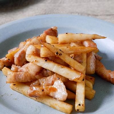 さっと作れる！ 豚バラと長芋のオイスター炒め