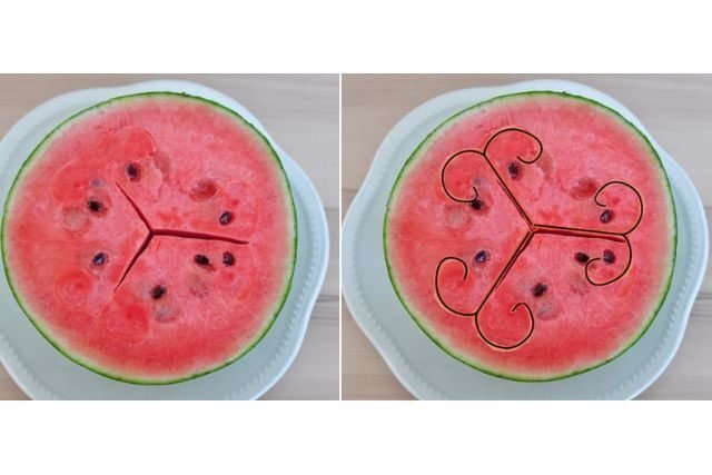 スイカの断面図 紅まくら - わたなべまこのこと
