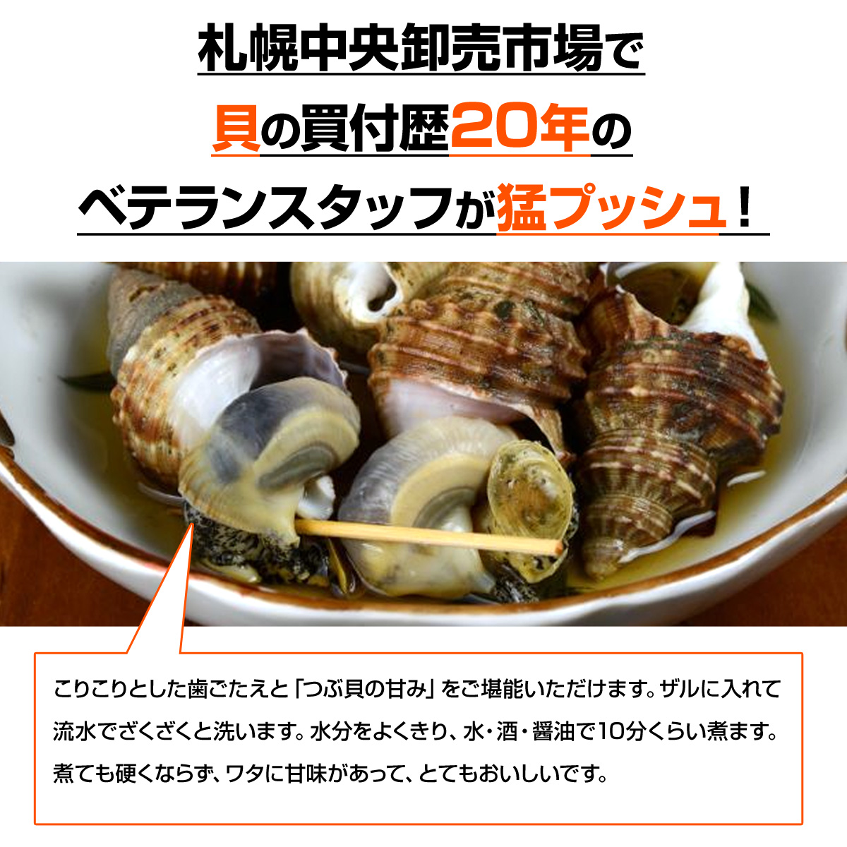エゾバイ 蝦夷貝イソツブの目利きと料理：旬の魚介百科