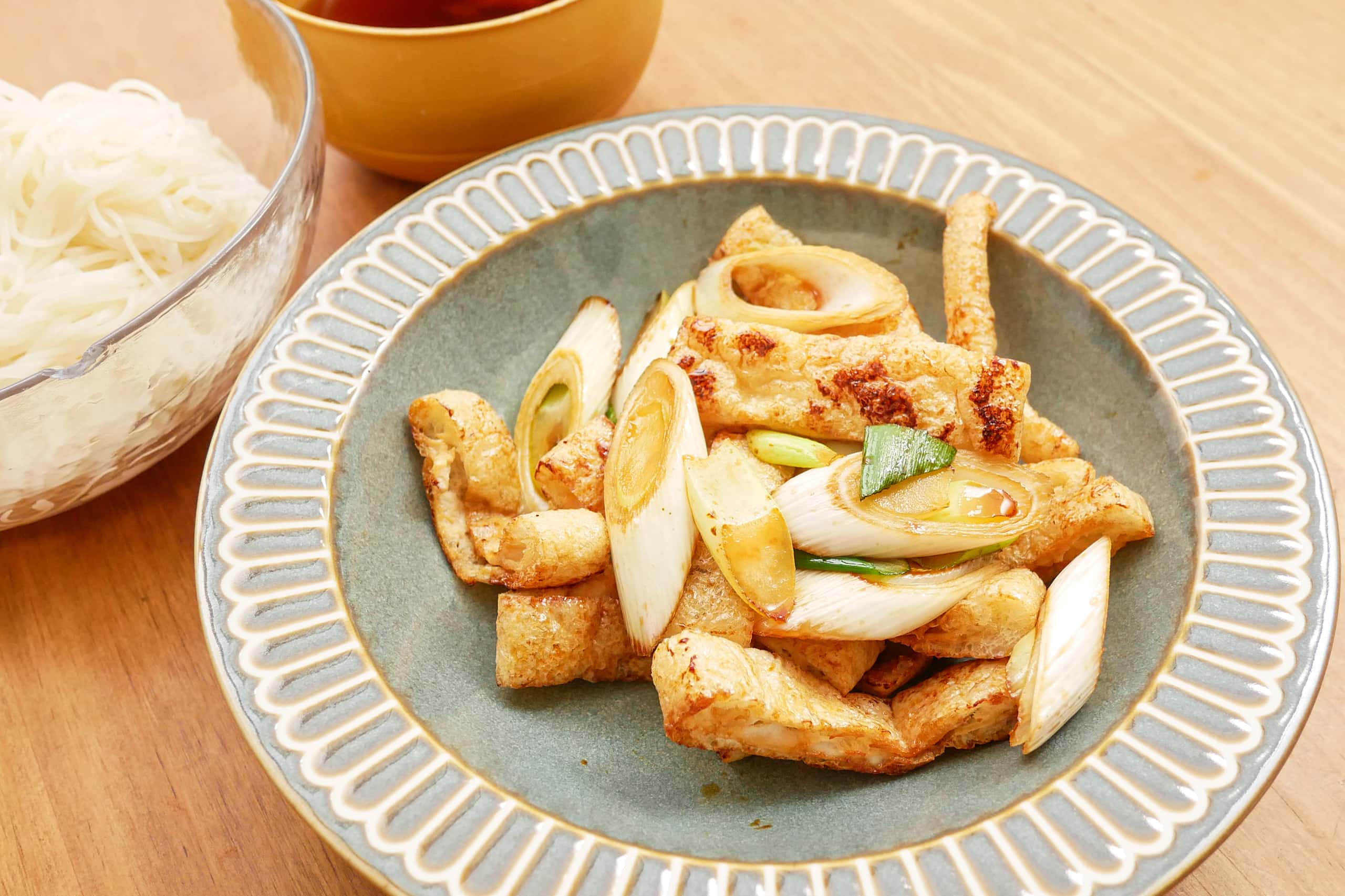 レンチンなすと香味野菜のせそうめん