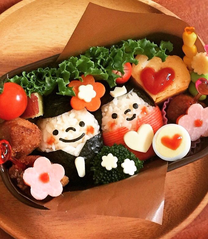 キャラ弁＊ひな祭りに♪くまちゃんお雛さま