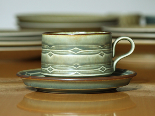 デンマーク製 Hiline BLA ALMUE カップ&ソーサー 北欧 食器 アンティーク ヴィンテージ_230523