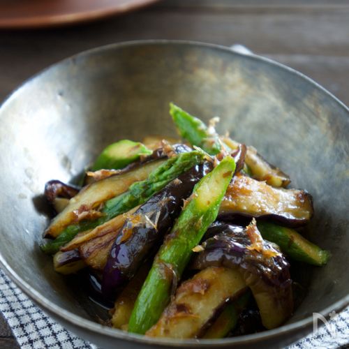 鶏むね肉となすのぽん酢炒め