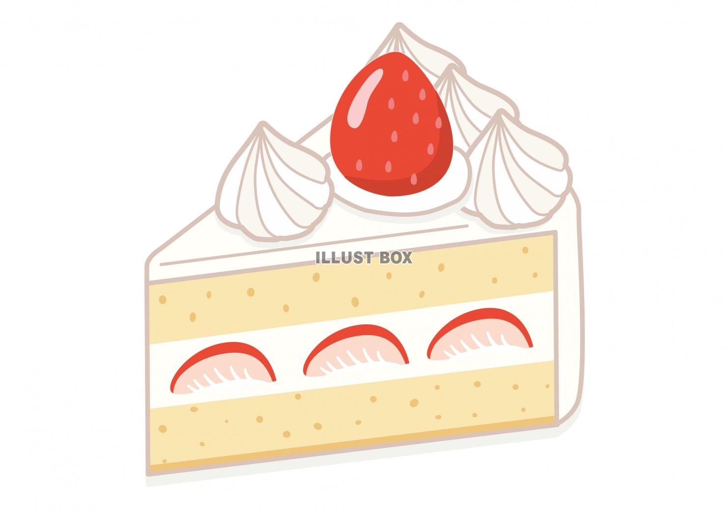 ショートケーキ 食べ物 無料イラスト素材Good