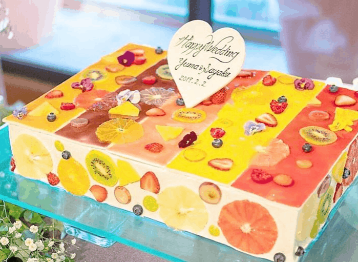 スクエアスタイルのウェディングケーキ – wedding cake