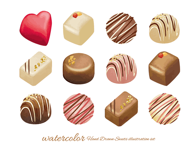 板チョコかわいい手描きの無料素材「てがきっず」保育園・小学校・介護施設にぴったりのフリー素材イラスト