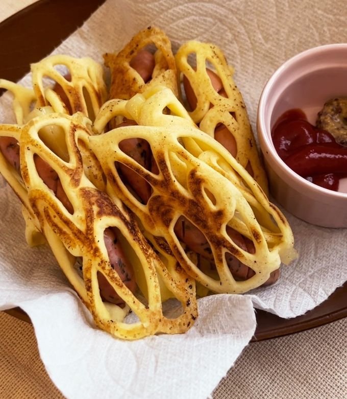 アメリカンドッグ レシピ 小麦粉 ベーキングパウダーなしTikTok