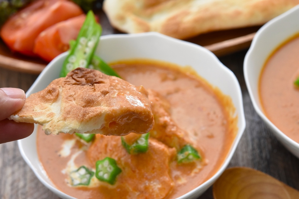 ほうれん草のバターチキンカレ