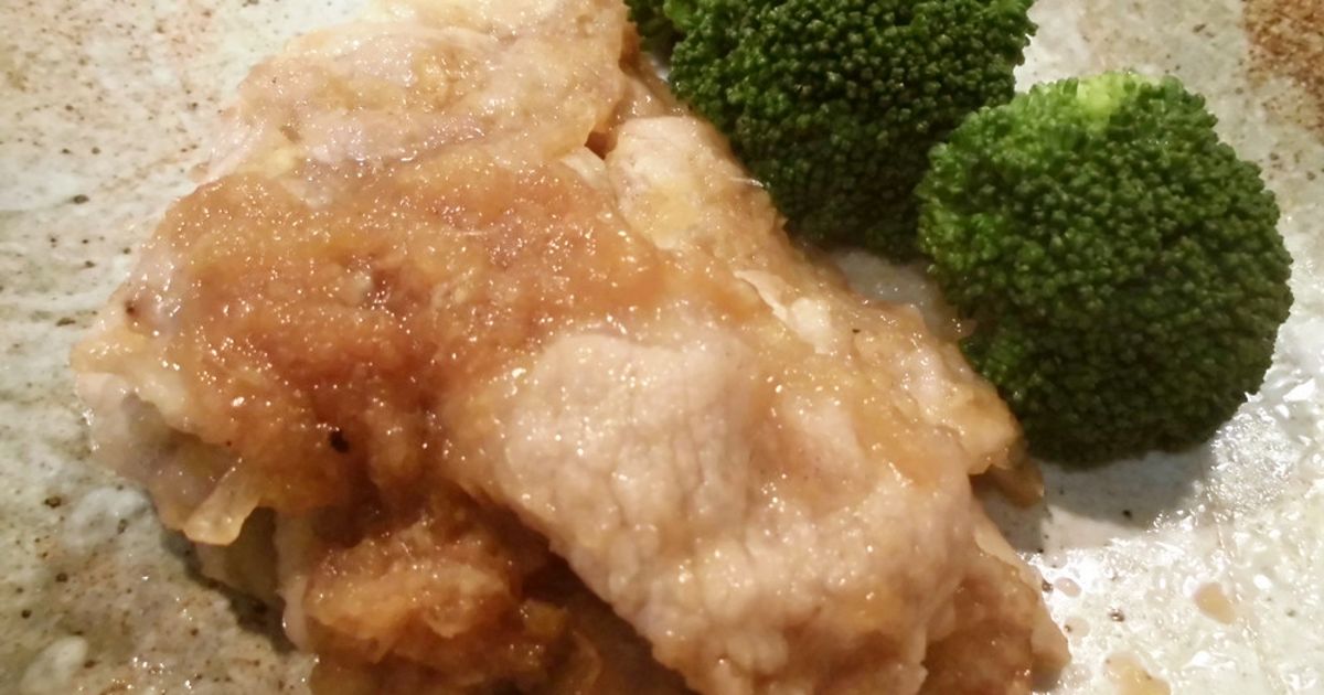 豚バラ肉と玉ねぎのポン酢炒め