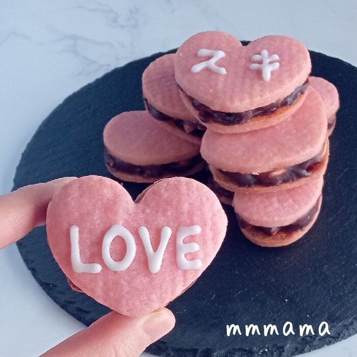 苺の絞り出しクッキ