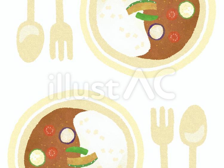 夏野菜カレーのイラスト素材65046596- PIXTA