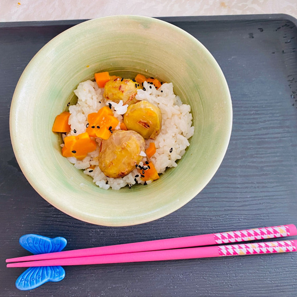 白だし栗ご飯＠油揚げ入り