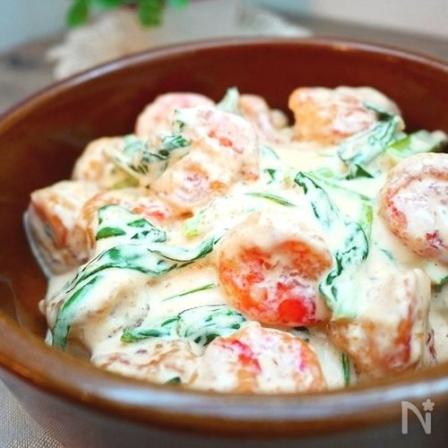 簡単美味しい！小松菜の味噌マヨ和え