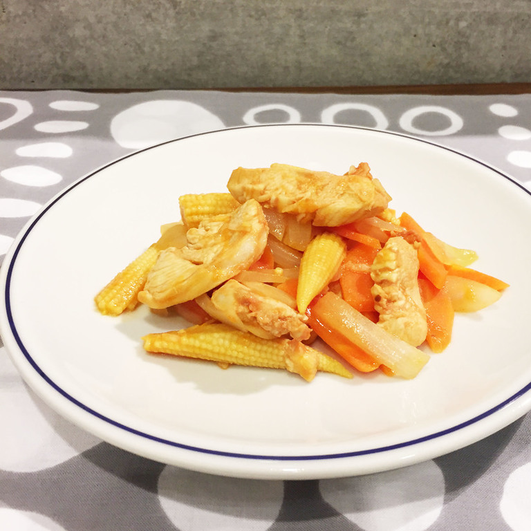 鶏胸肉のケチャップ炒め丼レシピ♪チキンライスの具材で簡単！子どもご飯・弁当にも管理栄養士namiのレシピブログ