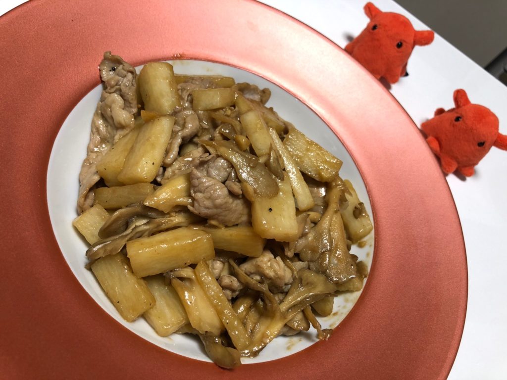 豚バラと長芋のオイスターソース炒め