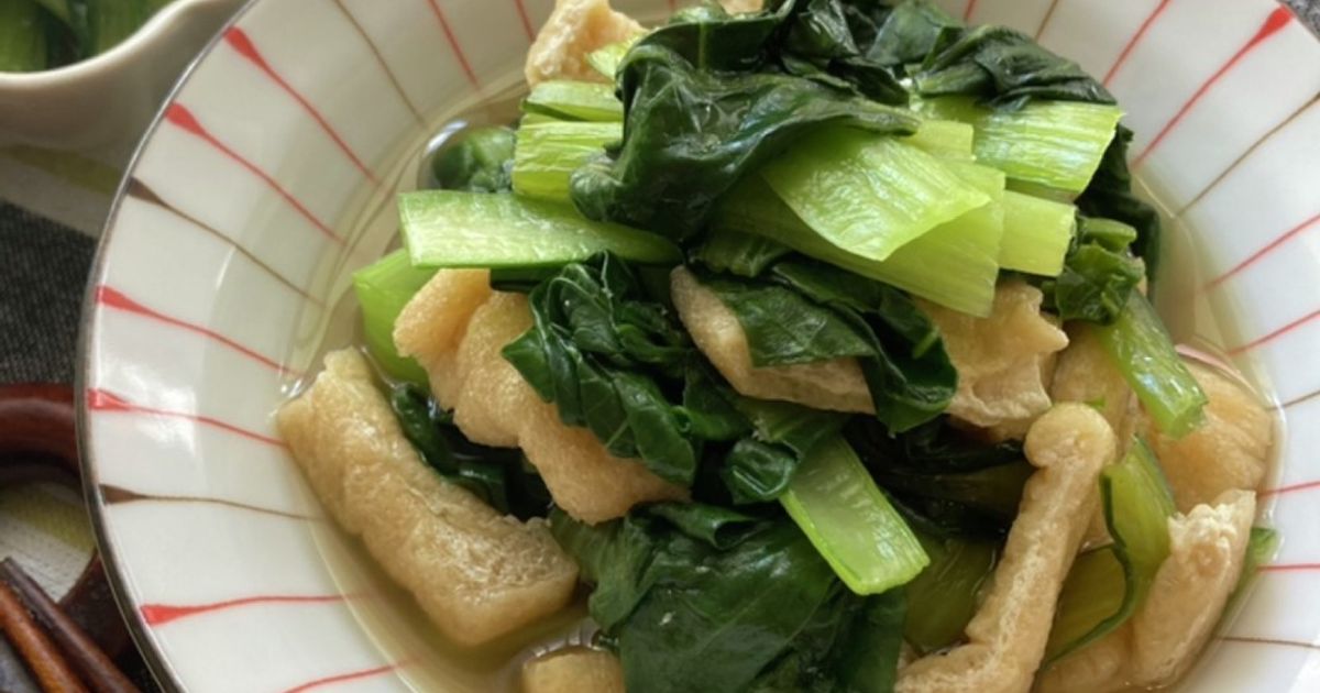 小松菜とさつま揚げのレンジ煮 副菜