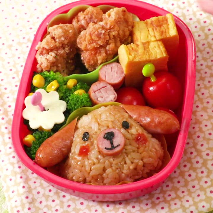 簡単キャラ弁 夏 ☆にわとりおにぎりとひまわりおかずの作り方ザッキー☆のキャラ弁LIFE