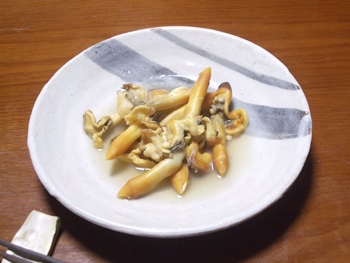 ちょっとマテいな美味いヤツ マテ貝の酒蒸し、バター醤油炒め sei